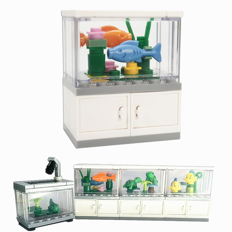 Lego Set Creator - Stadt Freunde Aquarium Bausteine MOC Montieren