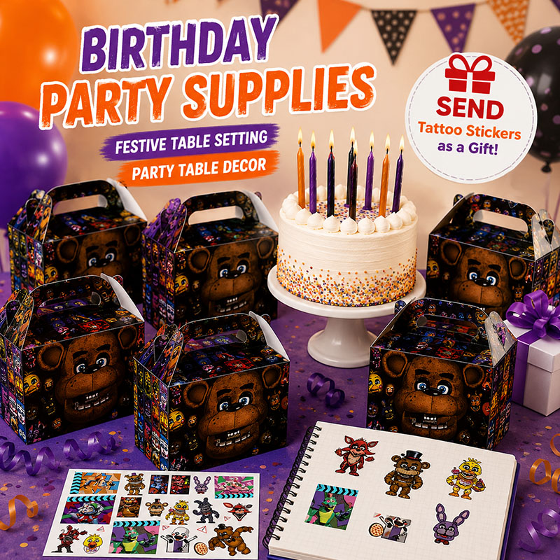 Party Games At Wedding - Five Nights At Freddy's Themen-Party-Geschenkpaket, Papierboxen,