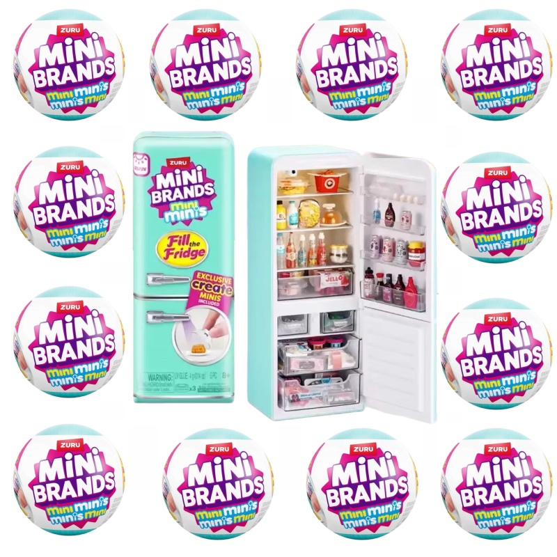 Party Games Mini - Neue ZURU Mini Brands Kühlschrank-Ball Überraschungs-Blindbox