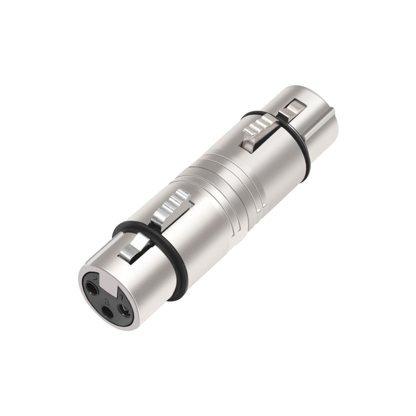 Party Games Stream - XLR-Adapter Mikrofon-Verbindungsadapter 3-Pin XLR Buchse auf