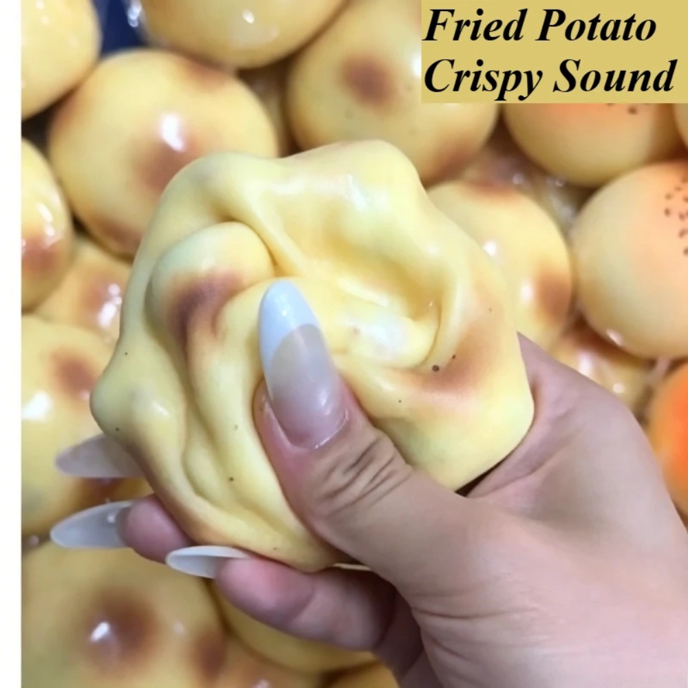 Party Games Game - Frittierter Kartoffel-Squishy-Spielzeug mit knusprigem Sound, Stressabbau-Spielzeug,