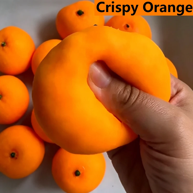 Party Games Game - Simulierter orangefarbener Stressball, quetschbarer Ball, DIY,