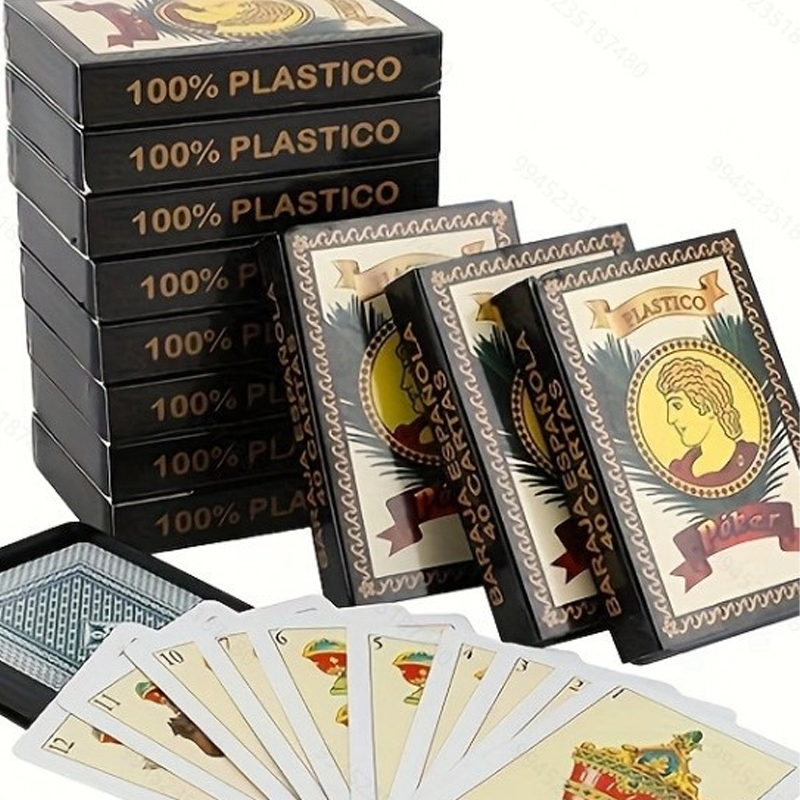 Party Games In Spanish - Spanische PVC wasserdichte Kunststoff-Spielkarten, Familienparty, Brettspiel,