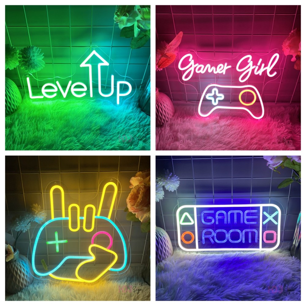 Party Games Girls Night - Gaming Neon LED Zeichen Spielzimmer Schlafzimmer