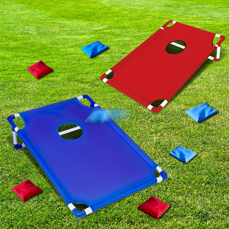 Cornhole Board Set - Spielset mit 6 Beanbags + roten