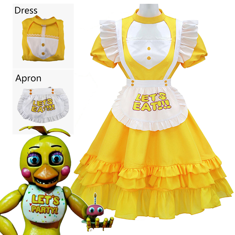 Party Games Girls Night - Toy Chica Cosplay-Kostüme aus dem Spiel