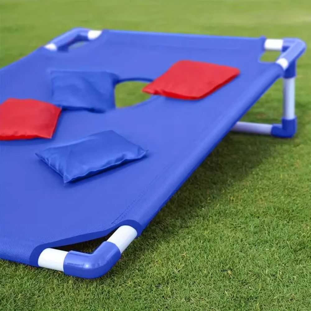 Cornhole Board Set - Tragbares Cornhole-Set in Rot und Blau