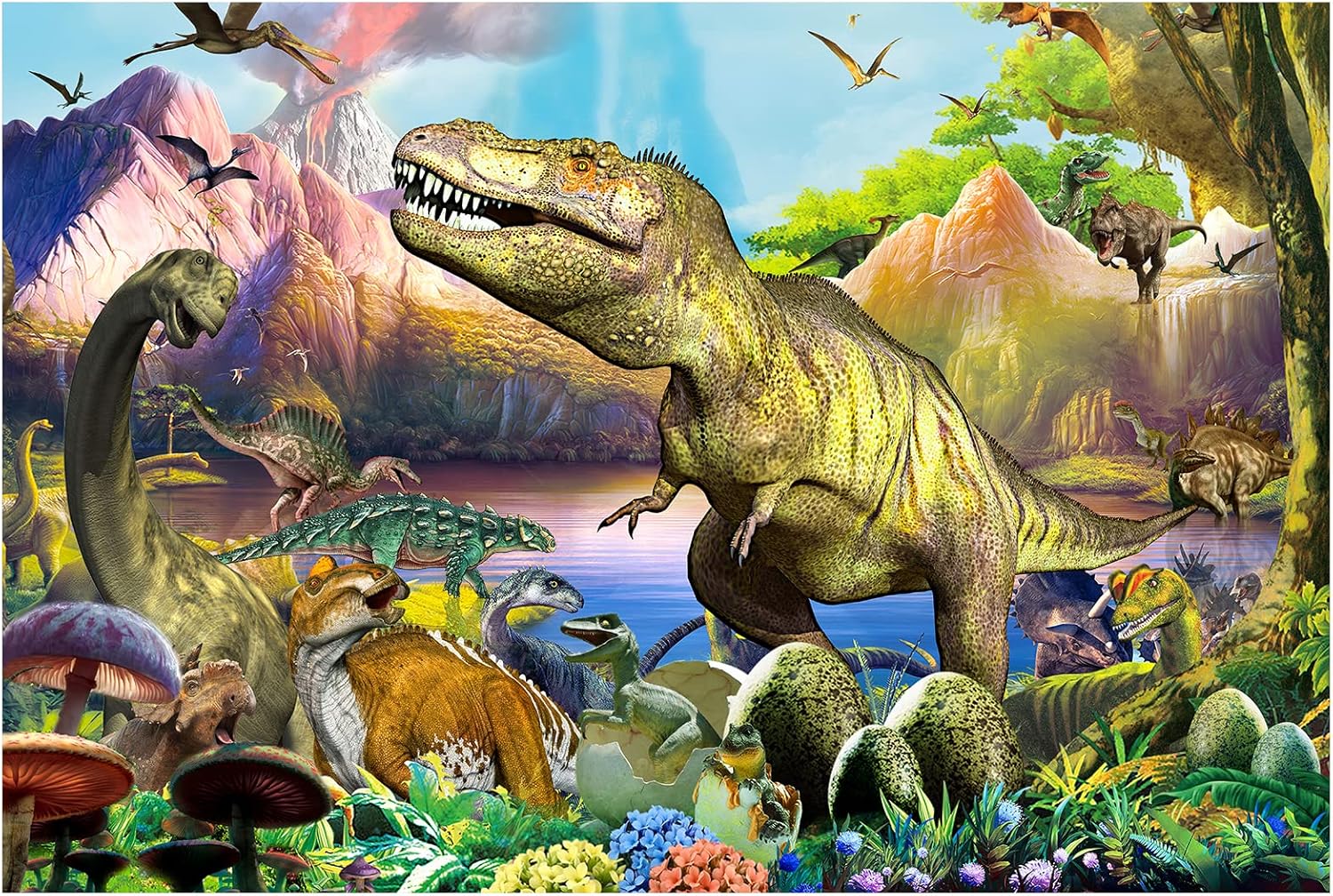 Party Games Group For Adults - Dinosaurier-Gruppe, Holzpuzzle für Erwachsene, 520/500/120 Teile,