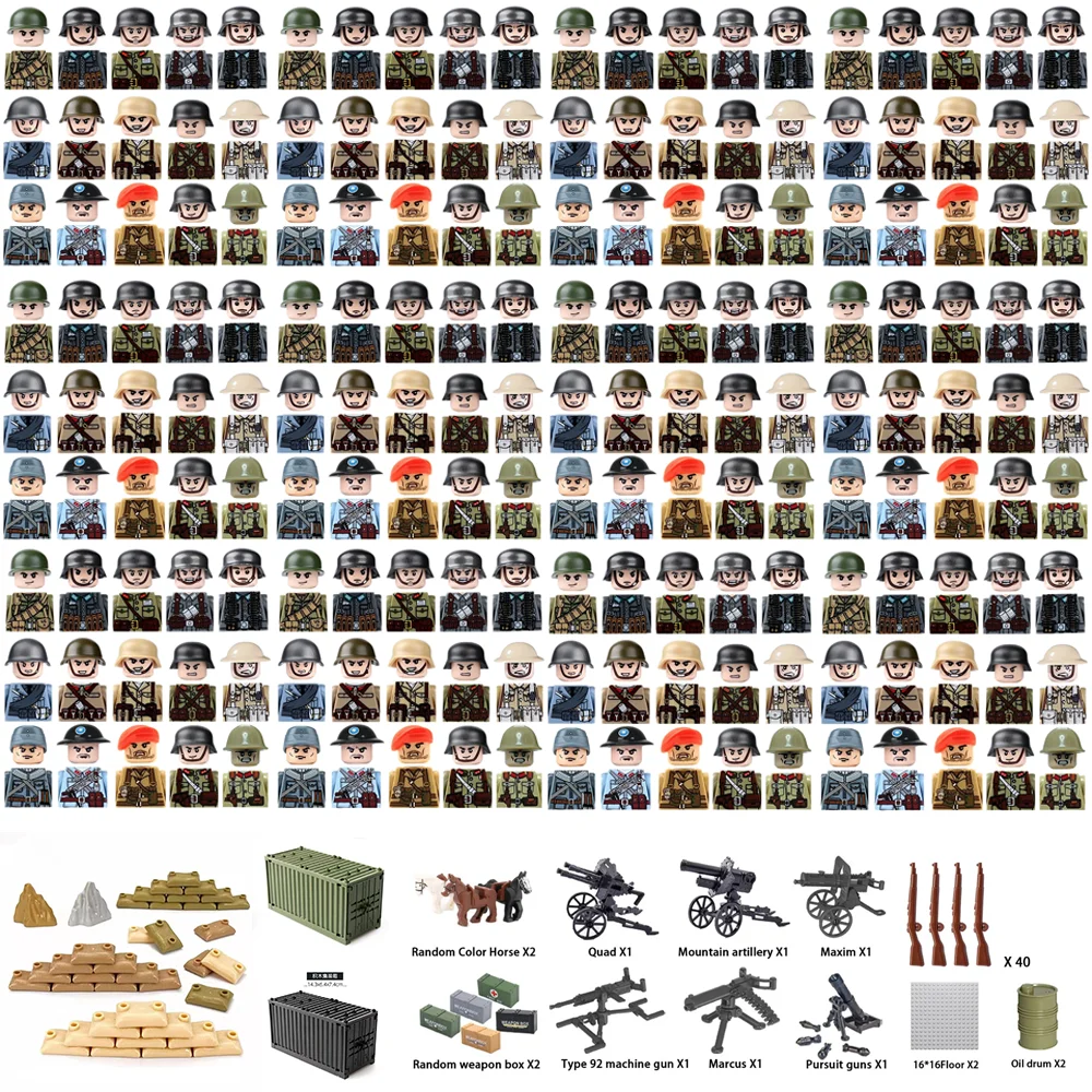 USA UK WWII Militär-Bausteine  – Lego Set Technic Bewertung und Preis