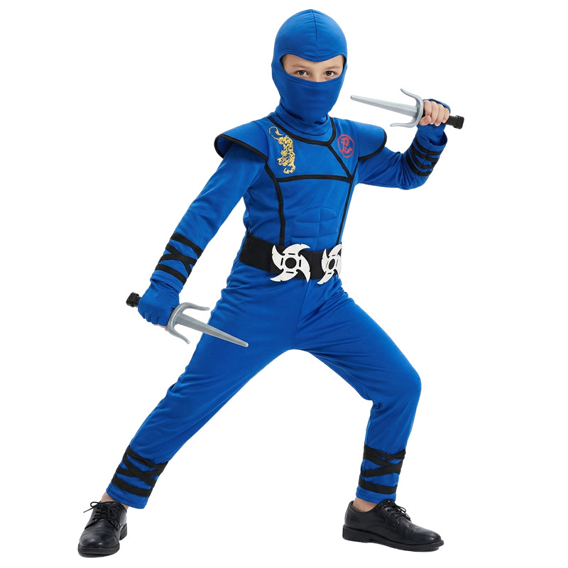 Schwarzes und blaues Ninja-Kos – Party Games Children Bewertung und Preis
