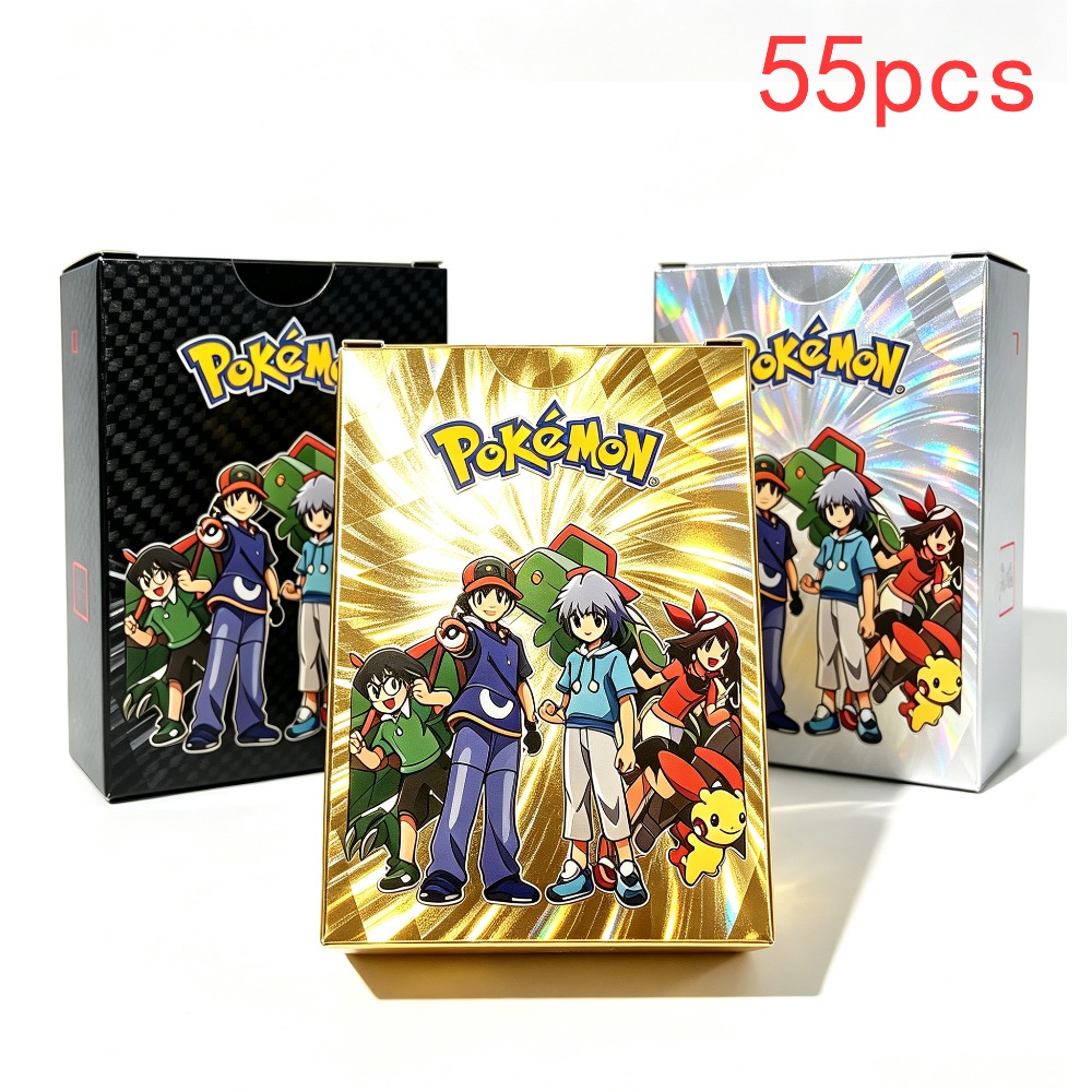 55 Stück Pokémon Goldfolienkar – Party Games In Spanish Bewertung und Preis