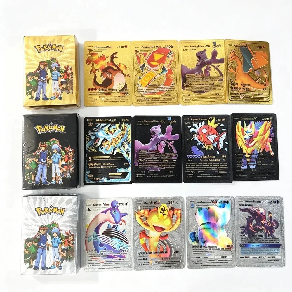 55 Stück Pokémon Goldfolienkar – Party Games In Spanish Bewertung und Preis