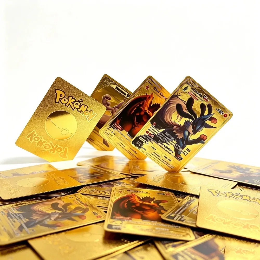 55 Stück Pokémon Goldfolienkar – Party Games In Spanish Bewertung und Preis