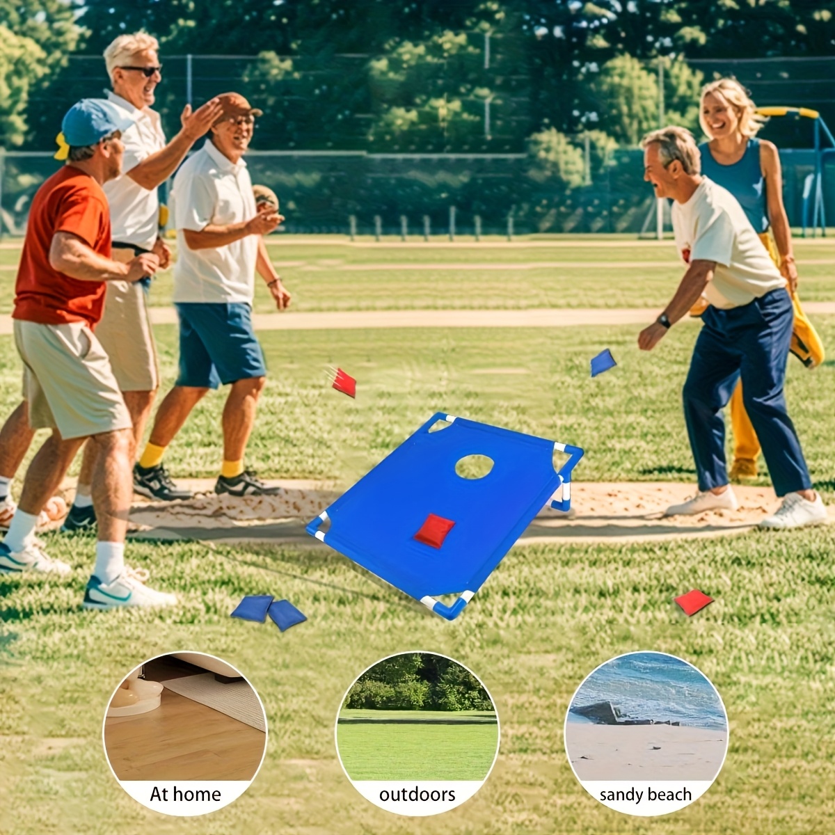 Spielset mit 6 Beanbags + rote – Cornhole Board Set Bewertung und Preis
