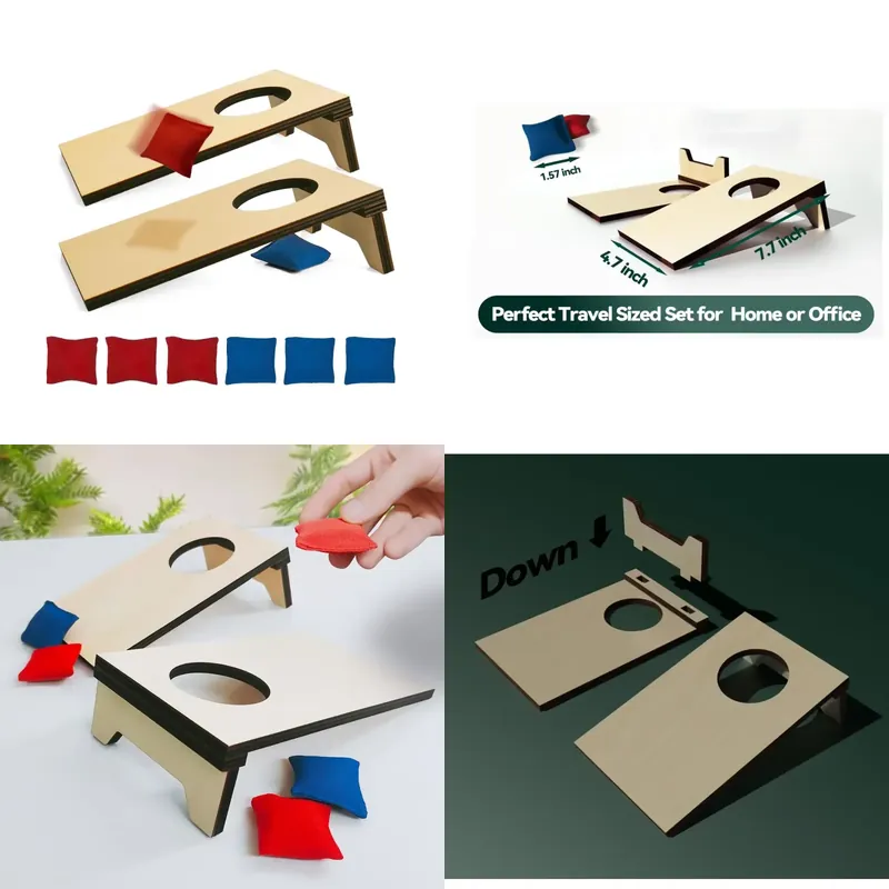 Tragbares Mini-Tischspiel Corn – Cornhole Board Set Bewertung und Preis